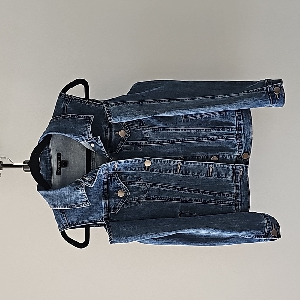 Boston Proper cold shoulder jean jacket